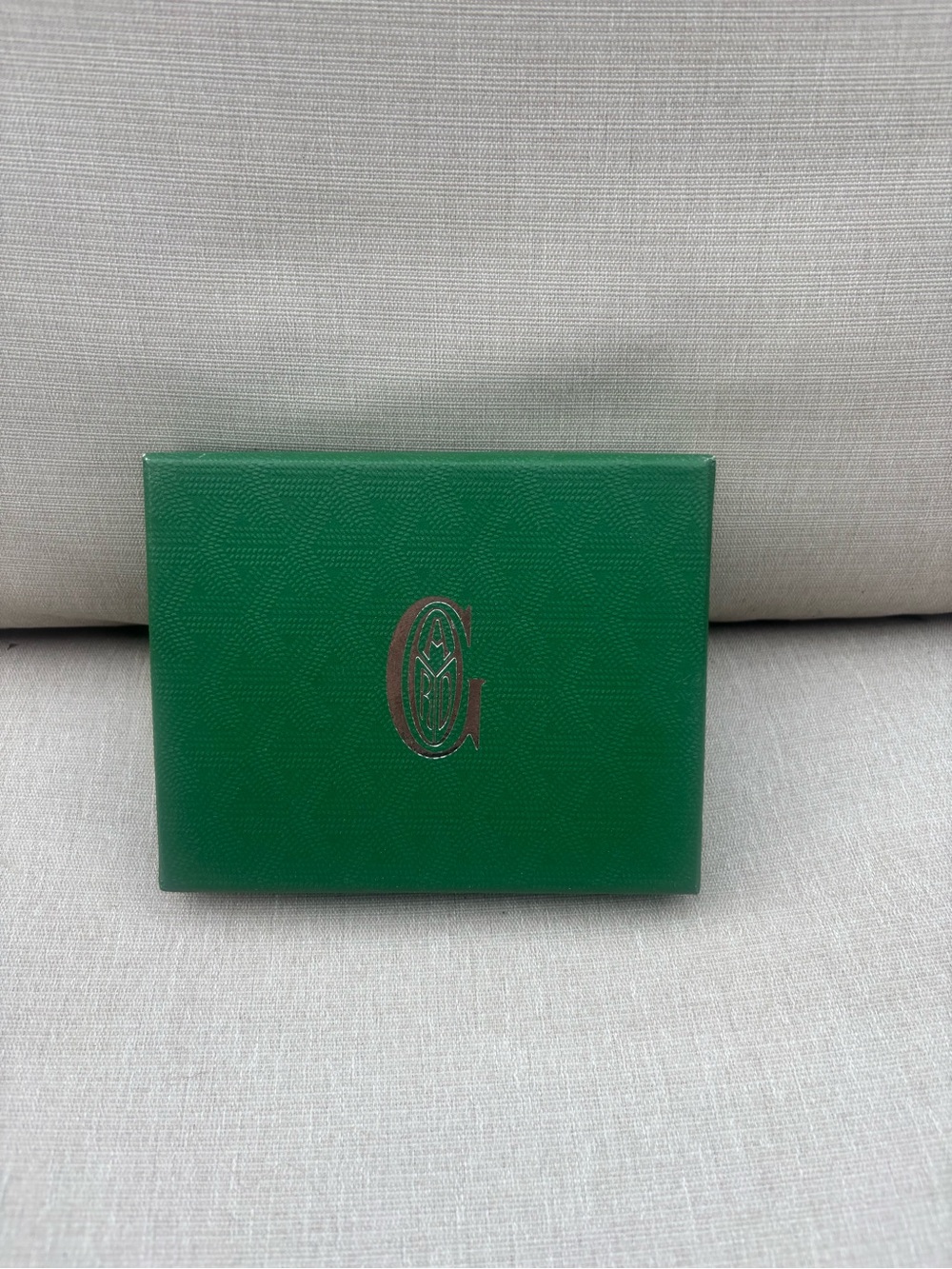 Goyard Green Leather G Monogram Card Case Box